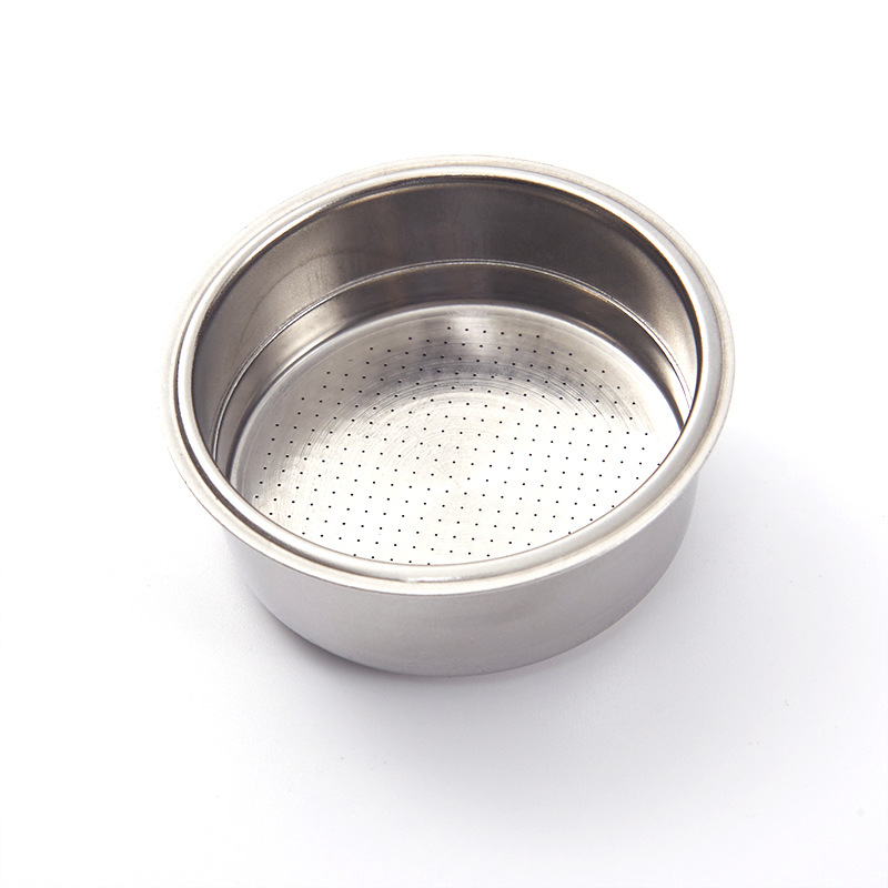 Guangdong Manufacturer Supplies Stainless Steel Filter 51mm Double-Layer Stainless Steel Wire Mesh Double Filter Coffee Powder Bowl