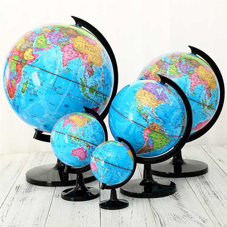 Прямые поставки больших, средних и маленьких глобусов, высококачественные украшения, просветительские глобусы без подсветки, пластиковая основа, оптовая продажа