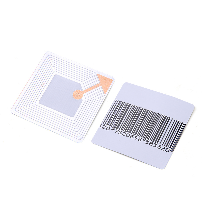 K Supermarket Anti-Theft Label Rf Radio Frequency Soft Label Cosmetics Anti-Theft Magnet Barcode Blank Label 4*4cm Copper Plate