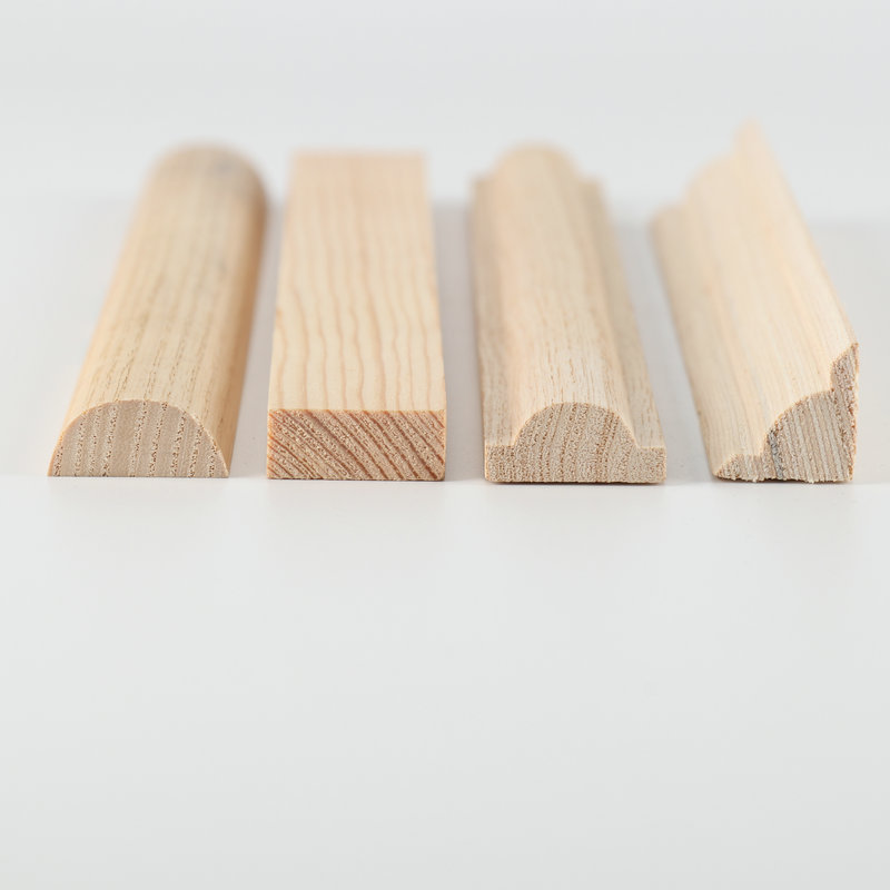 Factory wholesale ceiling Chinese carved water drop angle solid wood line semicircle interior decoration door set solid wood line