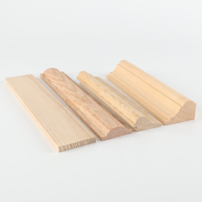 Factory wholesale ceiling Chinese carved water drop angle solid wood line semicircle interior decoration door set solid wood line