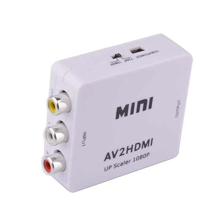 AV to HDMI HD Video Converter AV to HDMI Set Top Box Connect TV Display 1080P