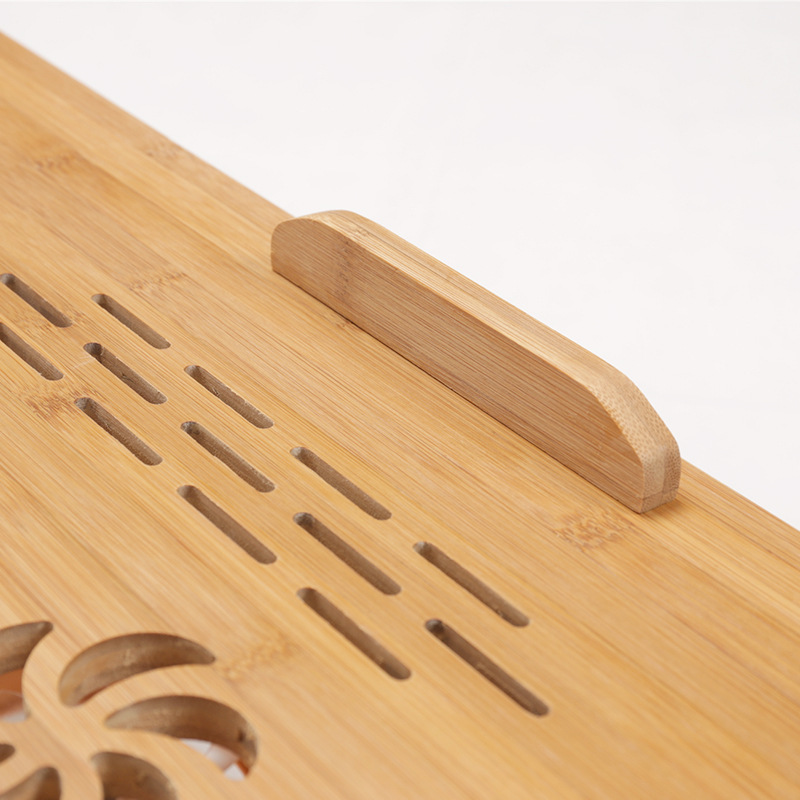 Samexi Bamboo Bed Foldableing Table Adjustable Laptop Table Dormitory Bed Small Table Cooling Lazy Table