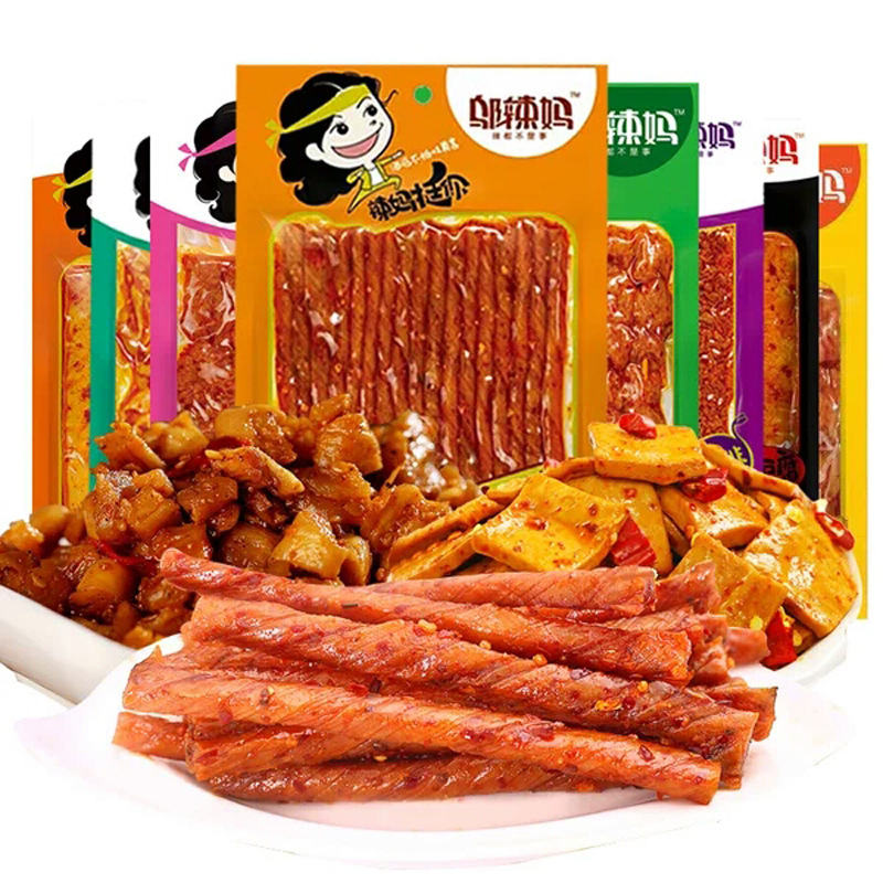 Spicy mom spicy strips dried tofu casual spicy snacks dried tofu products Vegetarian beef tendon wine ghost fish bean strips