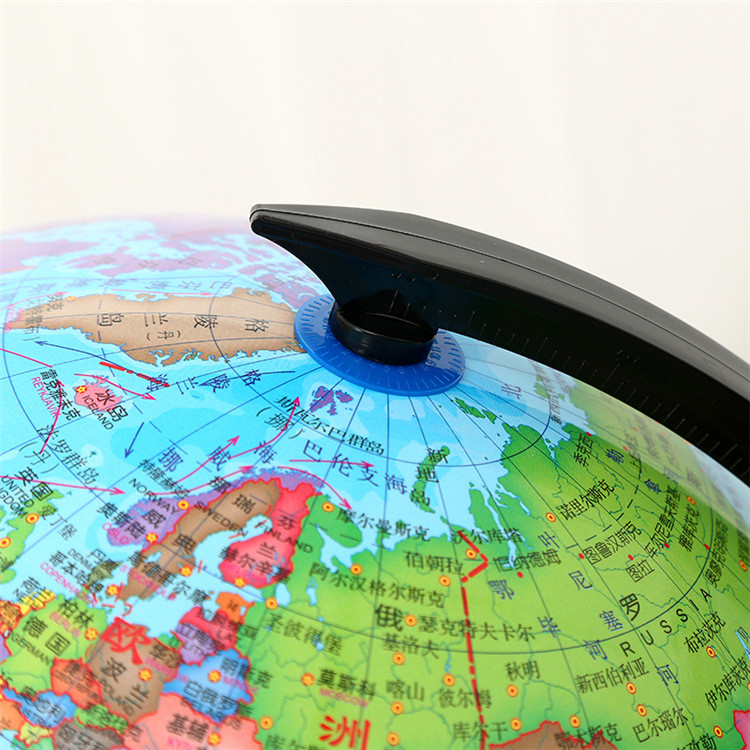 Direct supply of large, medium and small globe high-definition ornaments students enlightenment without lights plastic base globe teaching wholesale