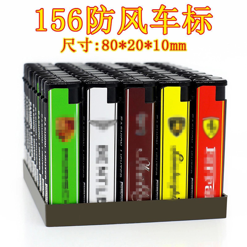 Бытовая 50 ветрозащитных зажигалок оптом, обычные пластиковые, одноразовые, креативные, прямая форма, супермаркет