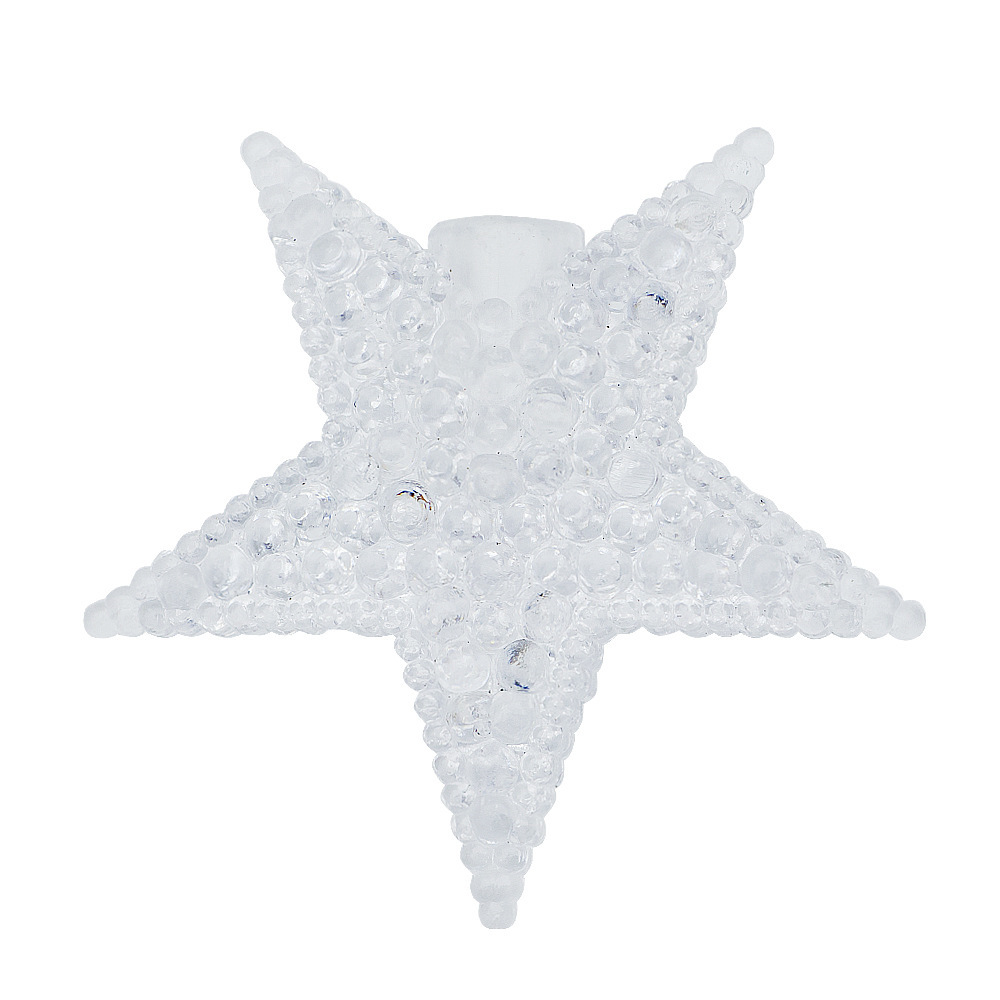 Led Star Gypsophila Colorful String Lights Accessories Pearlescent Five-Pointed Star Curtain Flashing Christmas Lights Pendant Decoration