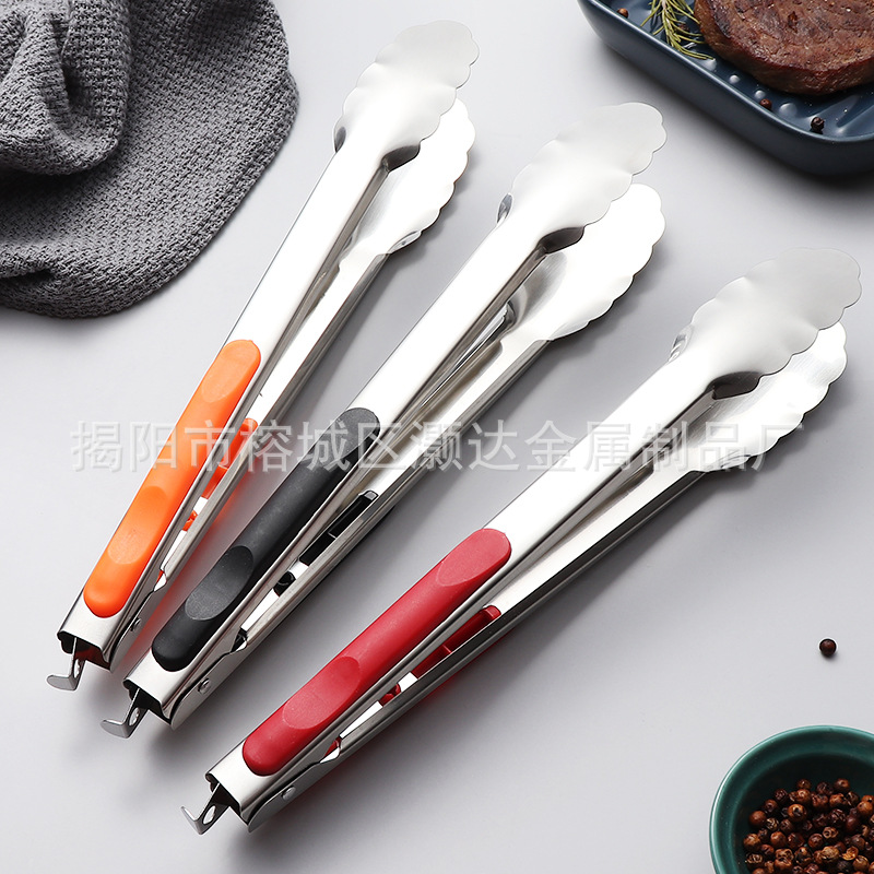 Food Clip Stainless Steel Barbecue Clip Buffet Food Clip Kitchen Anti-scalding Bread Clip Hotel Barbecue Steak Clip