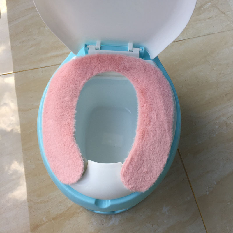 Children's Toilet Cushion Children's Baby Plush Thickened Cold-proof Warm Cover Winter Baby Paste Toilet Cushion Women