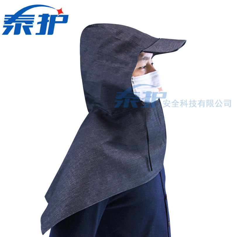 Denim shawl cap enlarged dust cover head hood wear-resistant labor protection cloak polished handling protective hood