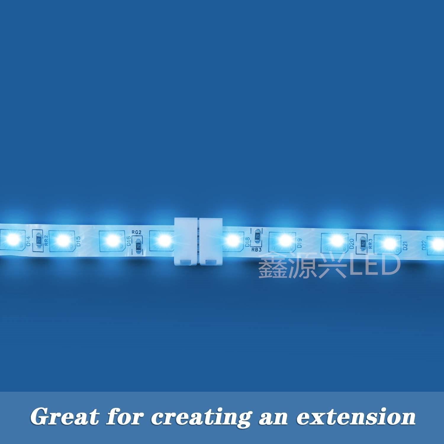 10PCS 4Pin 10mmRGB5050LED light bar welding-free buckle adapter connector light strip middle indirect