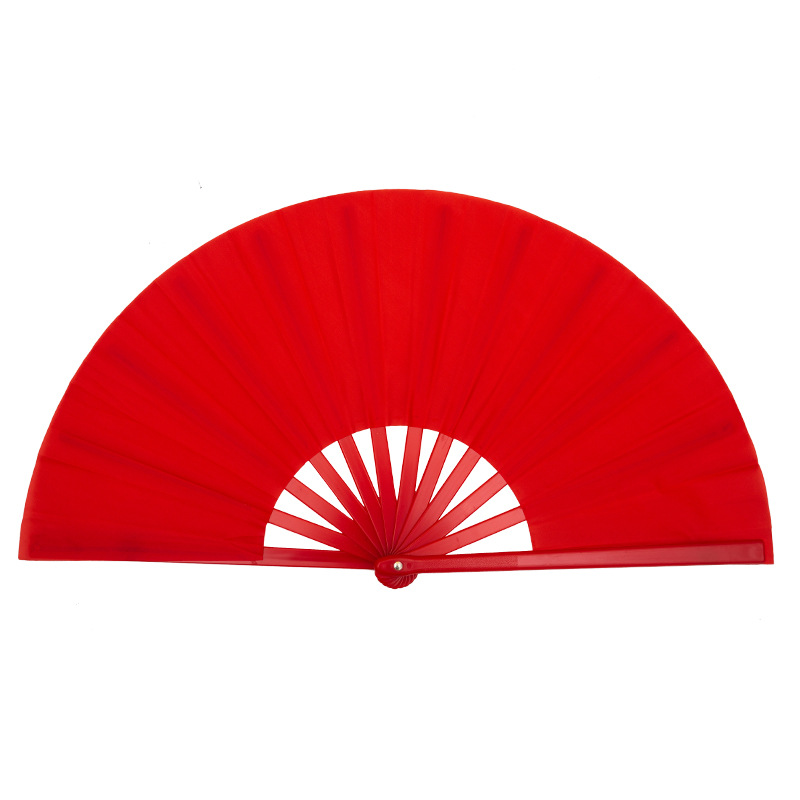 Factory wholesale plastic kung fu fan fan Taiji fan martial arts fan 8 inch red folding dance fan kung fu fan