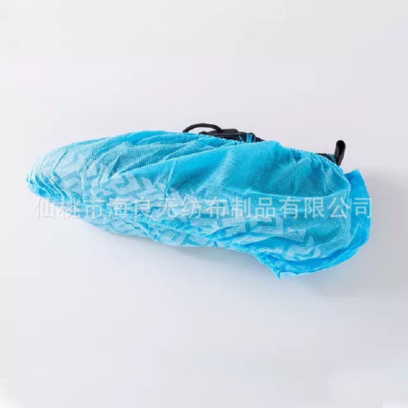 Disposable Non-woven Non-slip Shoe Cover Wholesale Dustproof Breathable Thickened Non-woven Shoe Cover Black Printed Shoe Cover