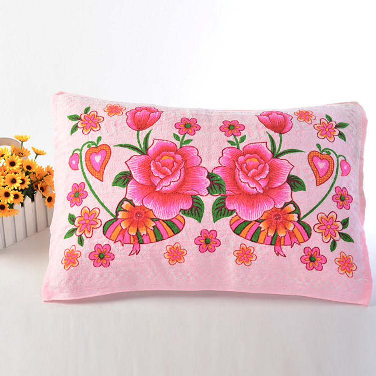 Factory direct supply student pillow towel cotton cut velvet printing school pillow towel wedding gift pillow towel wholesale