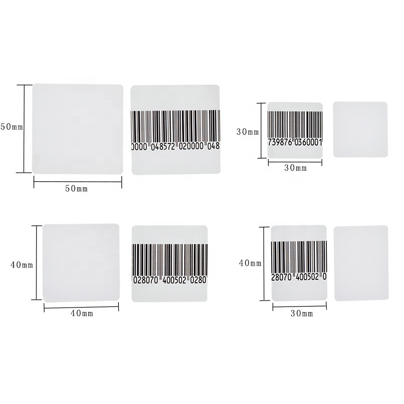 K Supermarket Anti-Theft Label Rf Radio Frequency Soft Label Cosmetics Anti-Theft Magnet Barcode Blank Label 4*4cm Copper Plate