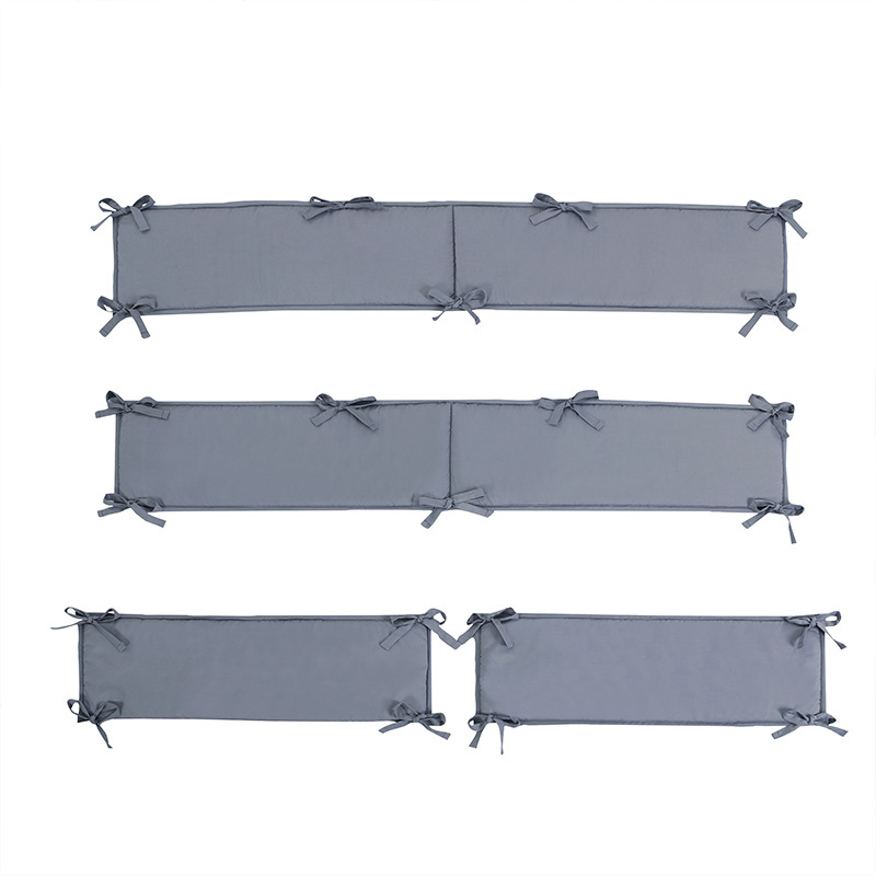Cross-border export solid color crib bed wall height anti-collision baby bedding Amazon hot guardrail soft bag foreign trade