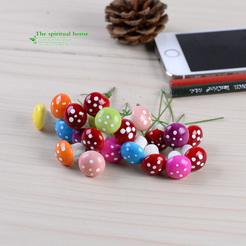 Micro Landscape Creative Mini Mushroom Artificial Food Toy DIY Decoration Accessories Colorfulful Accessories Material Small Ornaments