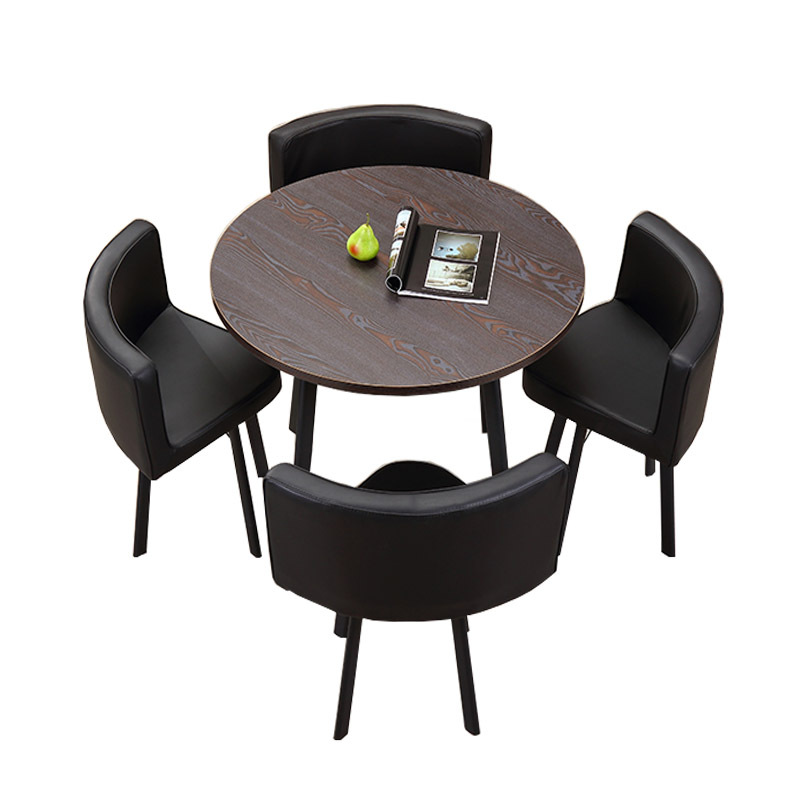 Sales Department Business Reception Negotiation Table and Chair Combination Milk Tea Shop Office Leisure Small Round Table Square Dining Table Nordic