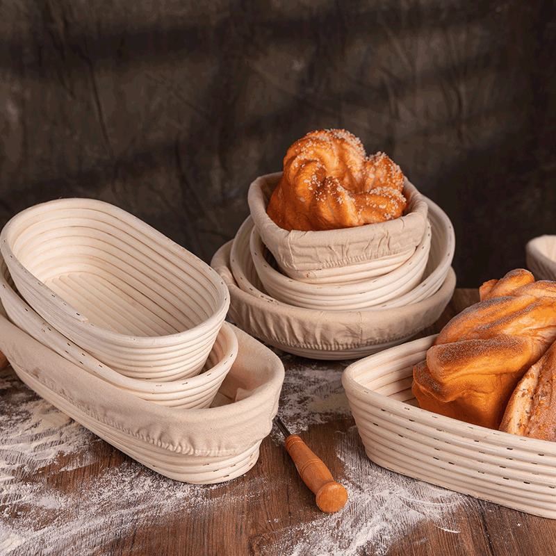 Indonesian Rattan European-style Fermentation Basket Baking Utensils Country Rattan Household Bread Real Vine D23X8.5cm