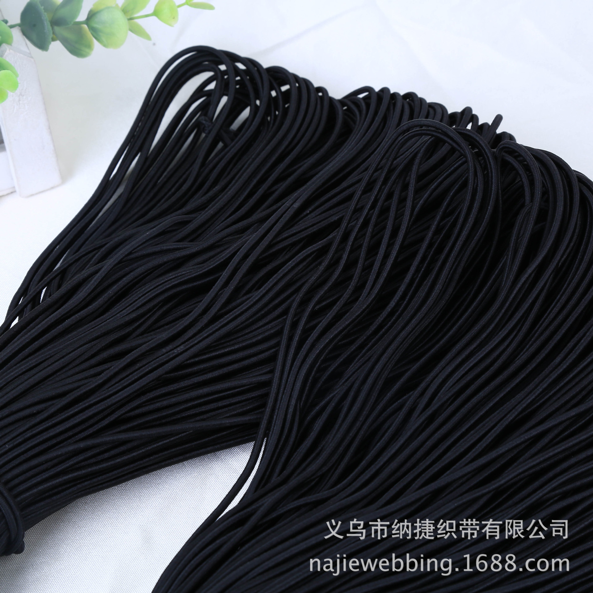 Factory wholesale thin round elastic band elastic rope high elastic round elastic rope leather rope elastic rope spot