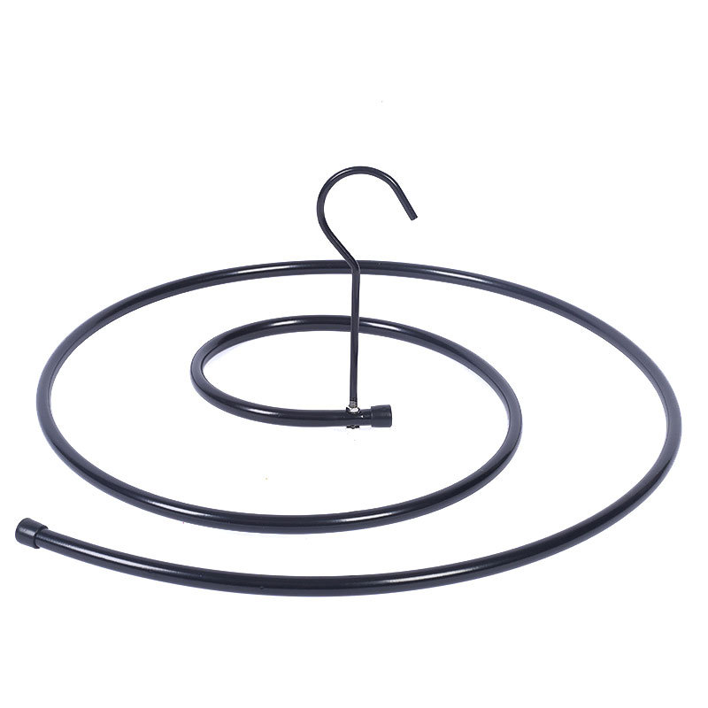Stainless steel spiral hanger balcony bed sheet drying quilt artifact thick round coat rack rotating hanger