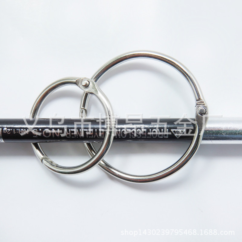 Factory direct book ring open ring metal card ring key ring photo album loose leaf ring a large number of spot supply