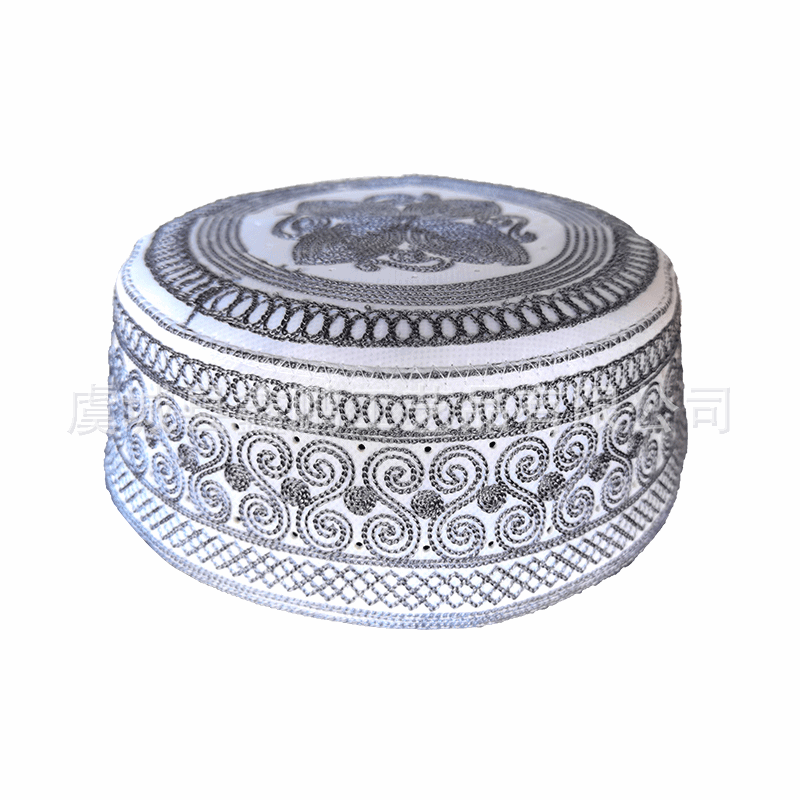 Cross-border European and American sources of national embroidery Hui worship hat men's hat worship hat flat top return hat