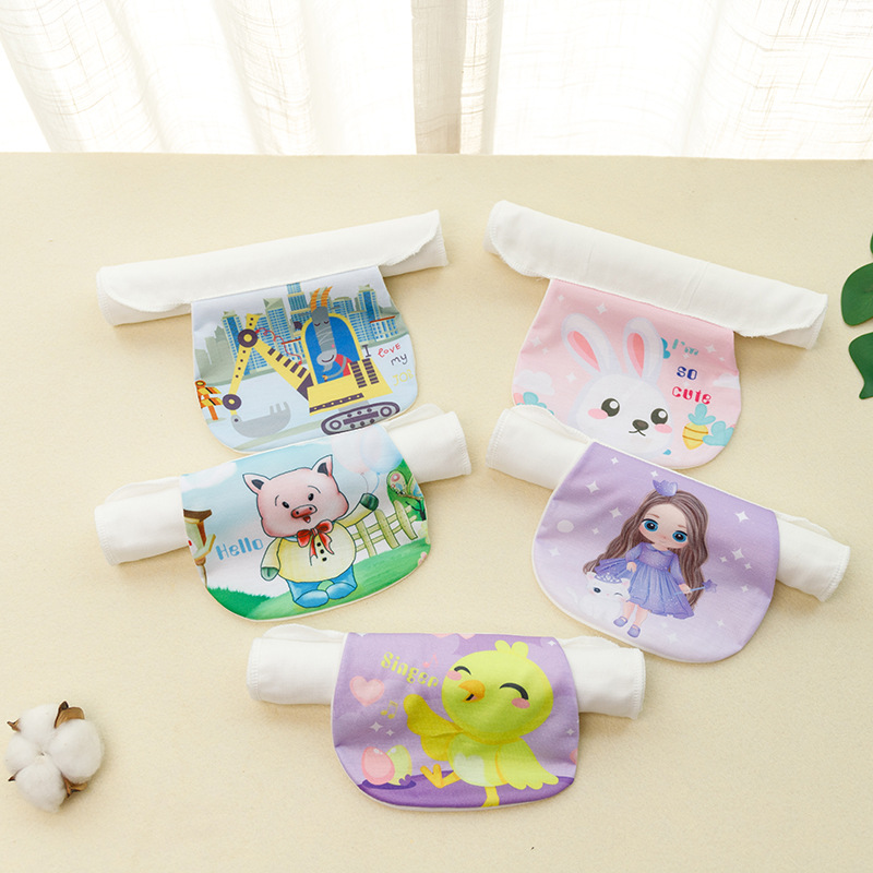 Sweat Absorbing Towel Pure Cotton Children's Sweat Proof Towel New Cartoon Baby Pad Back Towel Kindergarten Large Sweat Towel logo Printing