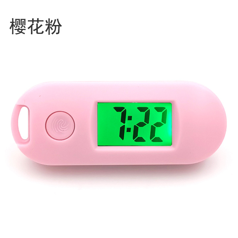 Mini Keychain Oval Luminous Wall Clock Creative Candy Color Silent Digital Electronic Watch Exam Wall Clock