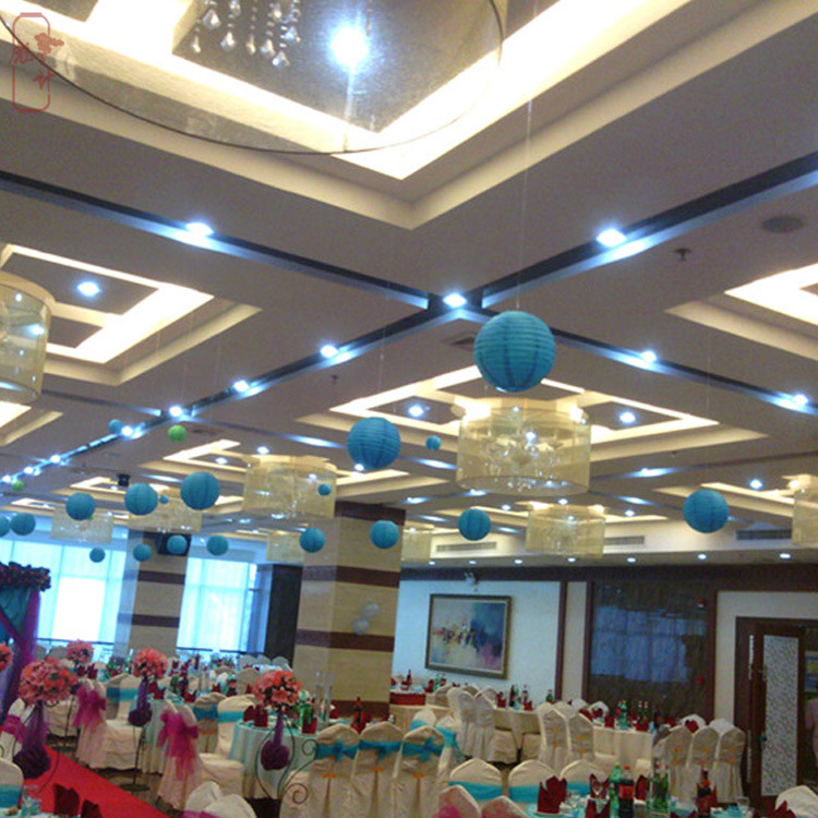 Manufacturer Wholesale White Paper Lanterns Mid-Autumn Festival and Spring Festival Folding Handmade Round Paper Lanterns Wedding Festive Supplies Decoration