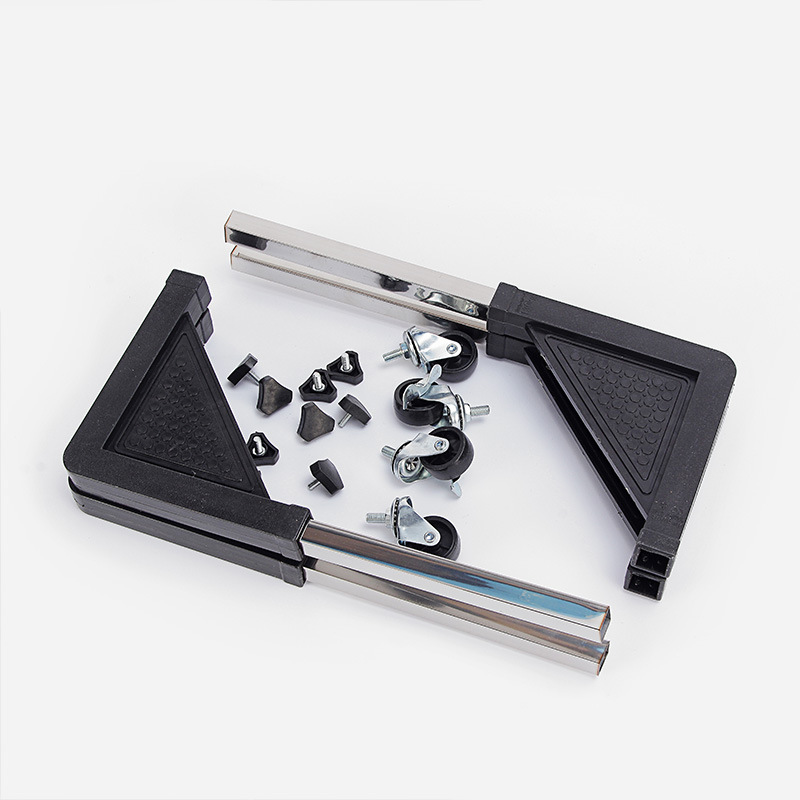 Double-Door Refrigerator Base Stainless Steel Movable Universal Wheel Bracket Heightening Stand for Household Refrigerator