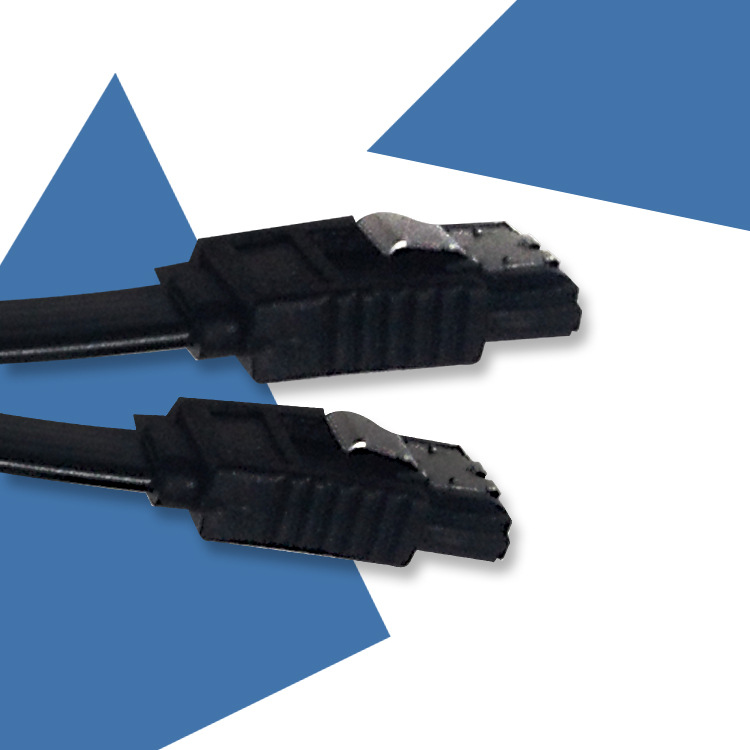 sata8 core data line SATA 7p double straight head with shrapnel black line sata3 0 solid state drive data line