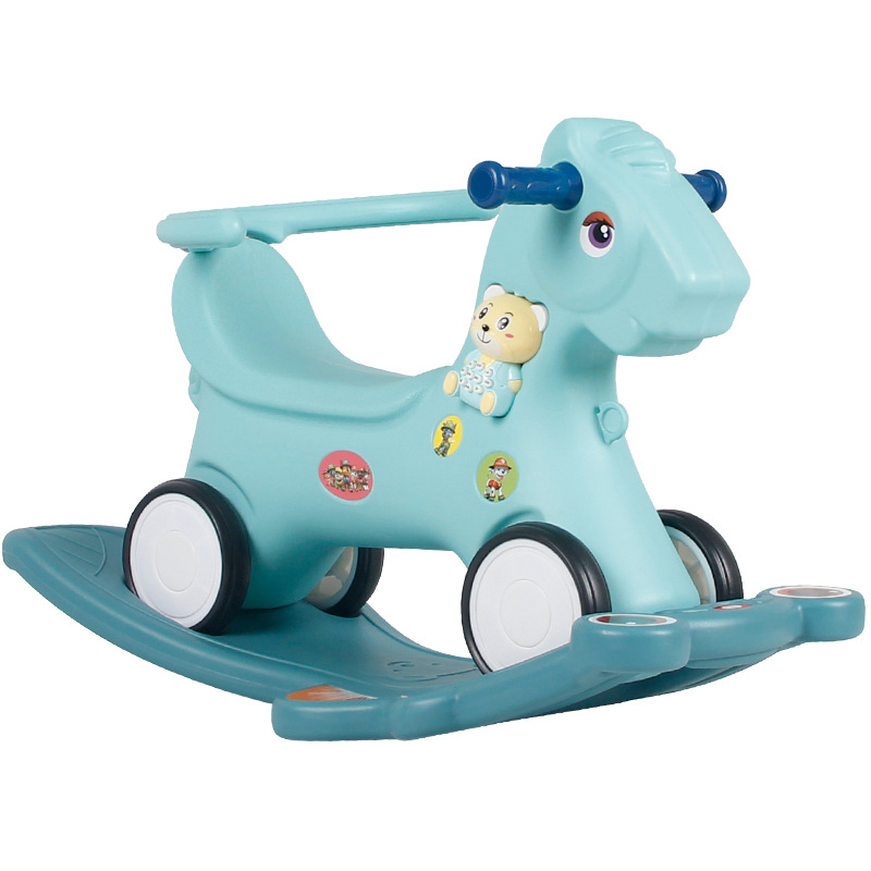 [Youjiale] Children's Rocking Trojan Horse Rocking Horse with Music Rocking Chair Music One-Year-Old Baby Toy Rocking Horse