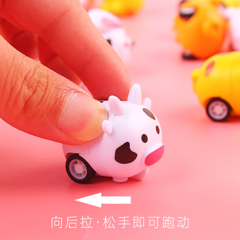 Children's Toy Car, Cute Cartoon Animal Pull-Back Car, Kindergarten Activity, Small Gift for Kidsren