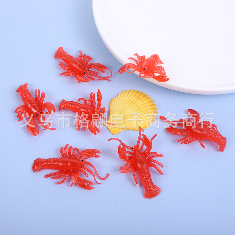 Симуляция мягкого резинового лобстера экологически чистый TPR плавающая мультяшная форма креативная игрушка яичная скорлупа реквизит