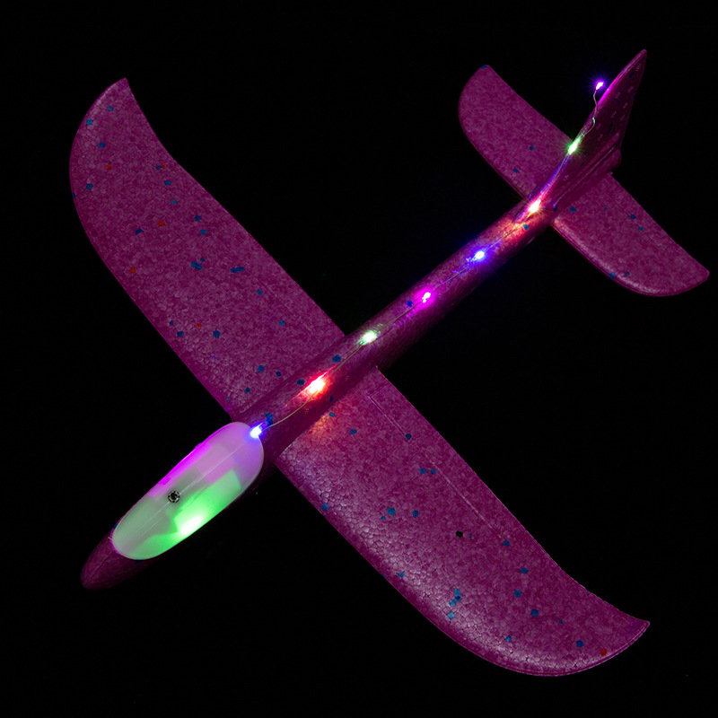 Stall Hot Selling Toys Luminous Hand Throw Large Aircraft Foam Anti-fall Aircraft Children Model Toy Model Wholesale