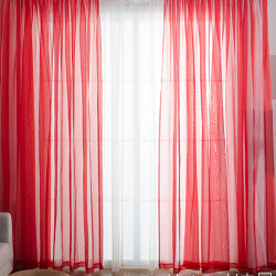 Factory direct wedding solid color glass screen transparent gauze curtain finished curtain wholesale cross-border AliExpress hot sale
