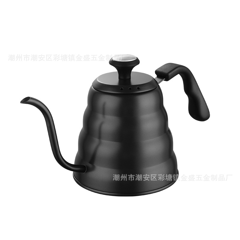 Coffee Maker Pour-Over Kettle with Long Spout, Stainless Steel Drip Filter Cloud Kettle, Japanese Style with Thermometer
