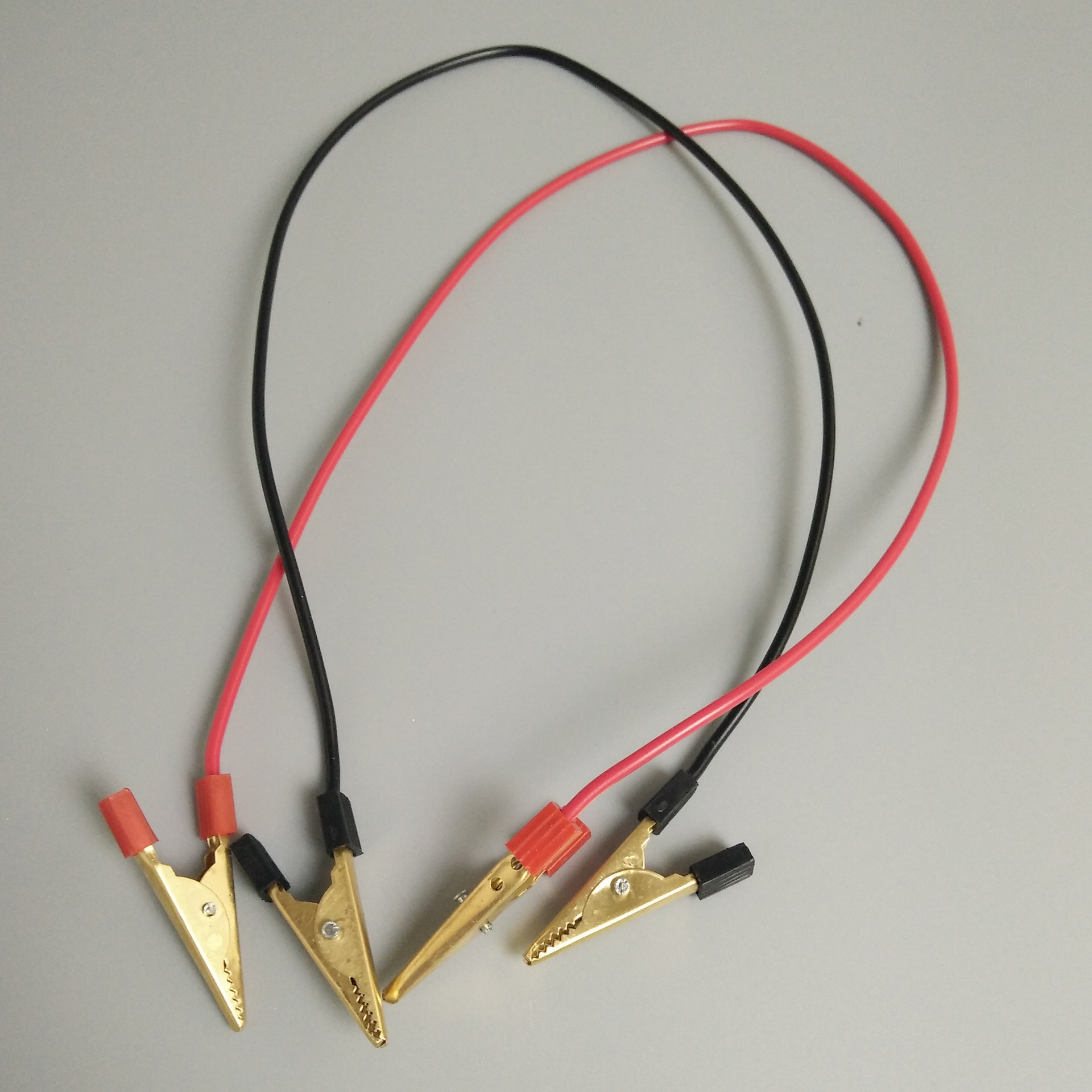 Two-head Copper Crocodile Clip Wire Physics and Electrical Circuit Experiment Welding 0.5 Square 28 Strands 40cm Connecting Wire