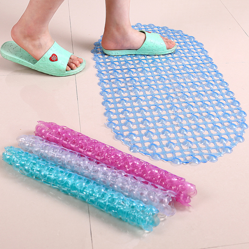 Bathtub Anti-Slip Mat Silicone Environmentally Friendly Bath Mat Suction Cup Anti-Fall Kidsren's Foot Mat Bathroom Shower Floor Mat Household Mildew-Proof