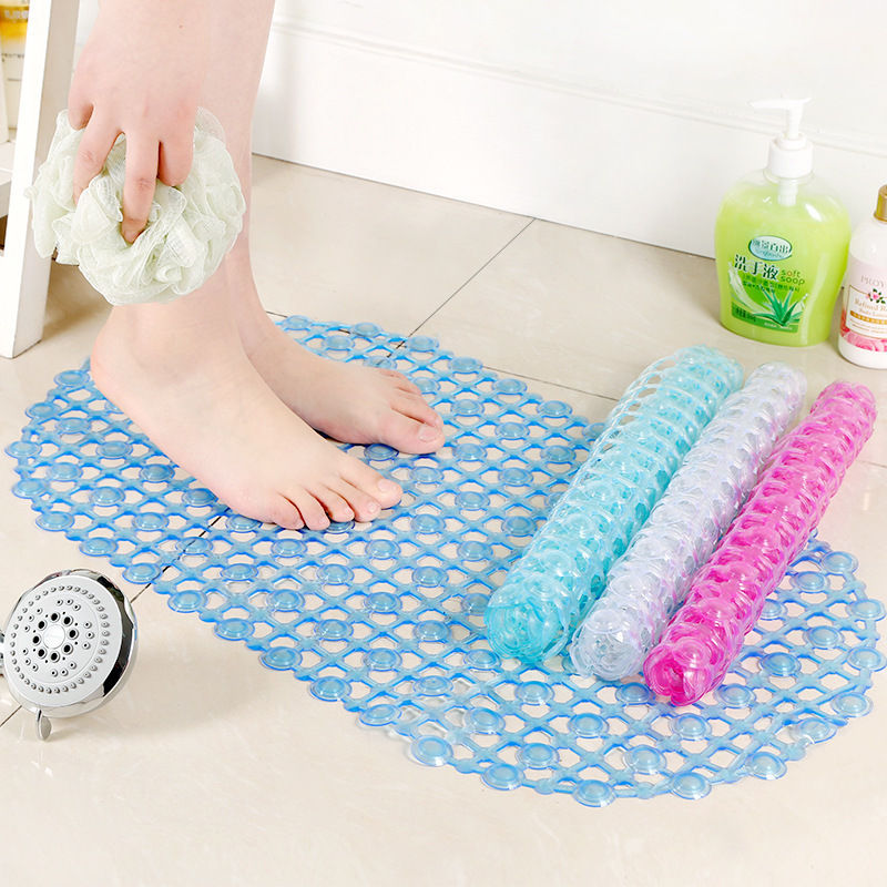 Bathtub Anti-Slip Mat Silicone Environmentally Friendly Bath Mat Suction Cup Anti-Fall Kidsren's Foot Mat Bathroom Shower Floor Mat Household Mildew-Proof
