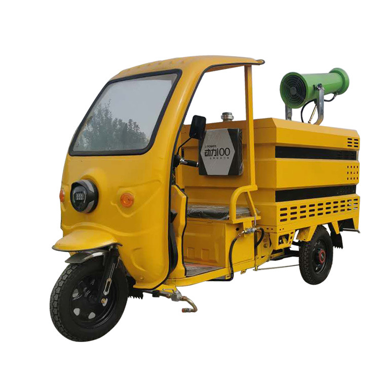 Electric Three-Wheel High-Pressure Cleaning Truck with Fog Cannon for Road and Wall Advertising Washing, 2-Ton Electric High-Pressure Washing Truck
