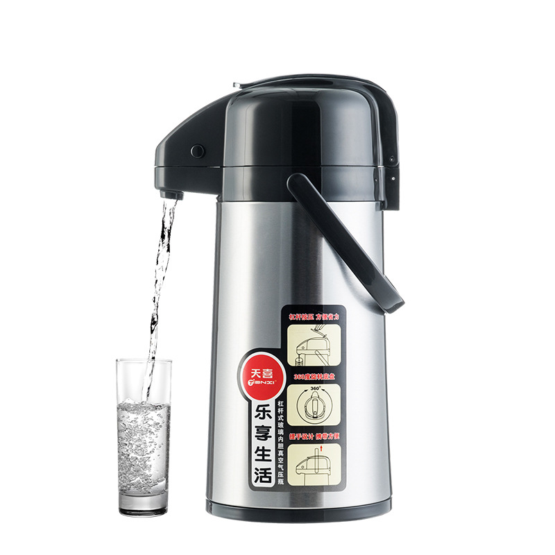 Upgraded Air Pressure Thermos Household Large Capacity Thermos Glass Inner Pot Boiling Water Bottle Air Pressure Pot