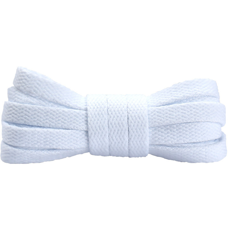 Wild elephant shoelaces wholesale single flat sneaker canvas basketball board shoes powder black gray color white shoelace rope a pair