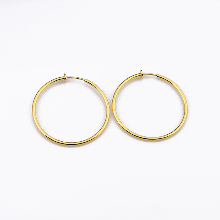 European and American fashion exaggerated big earrings elegant ear ring spring ear clip DIY jewelry ring earless earrings wholesale