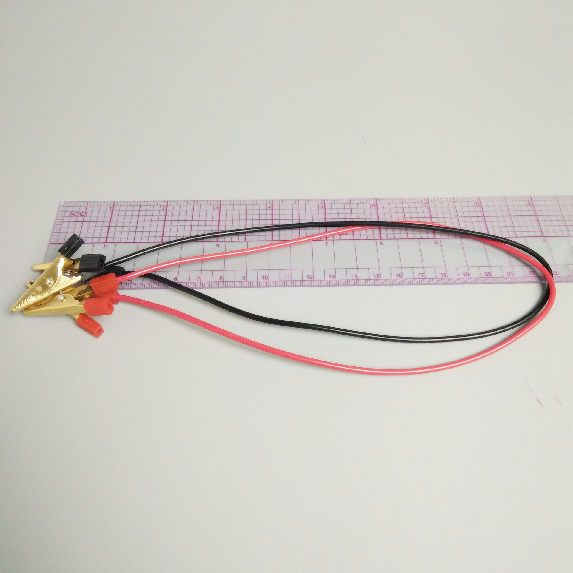 Two-head Copper Crocodile Clip Wire Physics and Electrical Circuit Experiment Welding 0.5 Square 28 Strands 40cm Connecting Wire