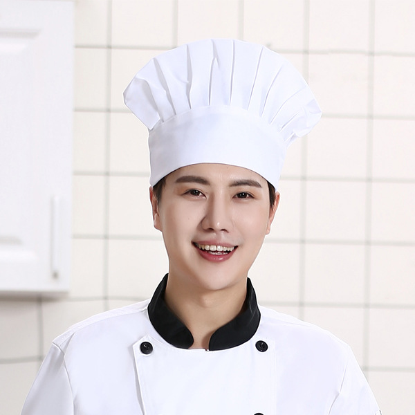 Chef cotton hat overalls work hat hotel kitchen restaurant canteen chef hat baking shop cake hat