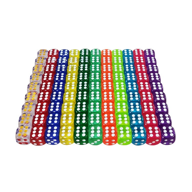 Supply of Various Specifications of Transparent Colorful Dice, Foreign Trade Supply, Acrylic Sieve, Digital Dice, Dice