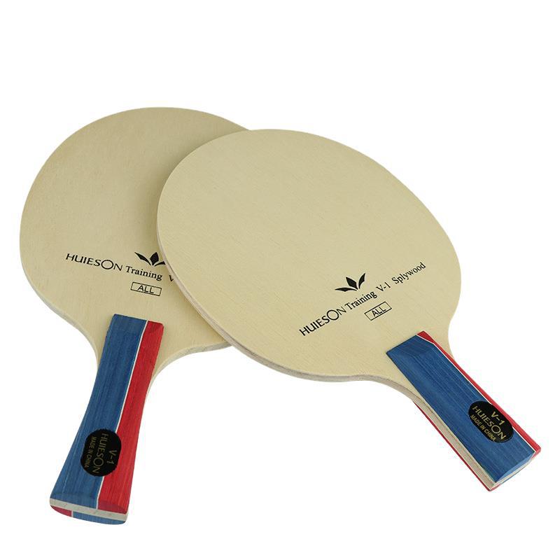 Huisheng V-1 Table Tennis Racket 5-Layer Pure Wood Training Table Tennis Base Plate Horizontal Shot Straight Shot Drop Shipping for Beginners