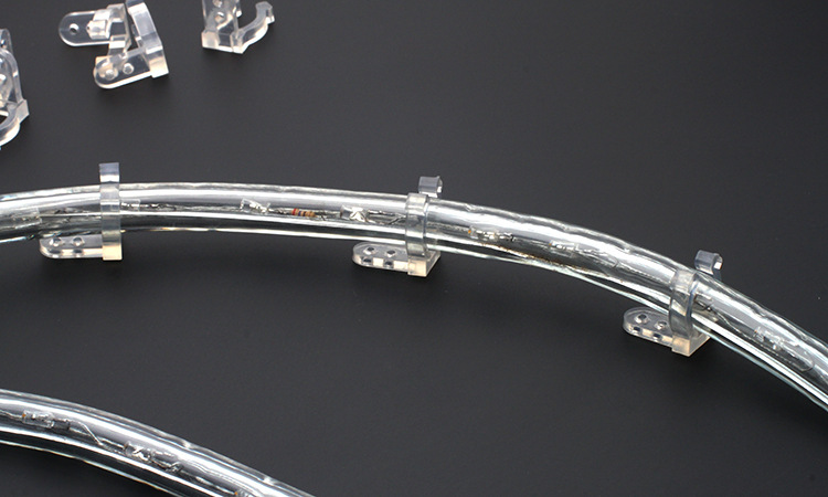 Led Light Strip Round Two-Line Three-Line Rainbow Tube Clip Buckle Seven-Character Card Round Light Strip Transparent Card Code Fixing Clip